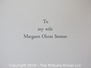 Book Title:  "Washington and His Neighbors" by Charles W. Stetson; pub in 1956 by Garrett and Massie; including research materials used in writing the book and the typed manuscript as sent to the publisher