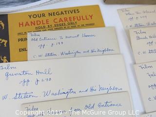 Book Title:  "Washington and His Neighbors" by Charles W. Stetson; pub in 1956 by Garrett and Massie; including research materials used in writing the book and the typed manuscript as sent to the publisher