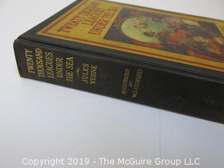 Book Title: "Twenty Thousand Leagues Under The Sea" by Jules Verne; pub by Charles Scribner'sSons; 1932 {Note: signed Philip S. Barry, Mt. Kisco, NY.}  