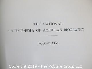 "The National Cyclopedia of American Biography; Vol. XLVI; 1963