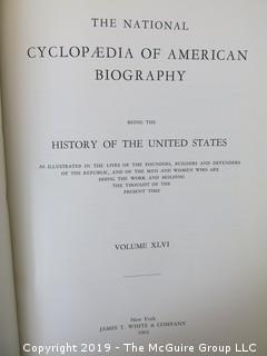 "The National Cyclopedia of American Biography; Vol. XLVI; 1963