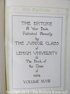 "Epitone"; 1924 Yearbook of Lehigh University; published by the Junior Class