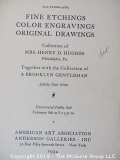 Collection of 5 NY Fine Art Auction Sale Catalogs; with prices; 1934-37