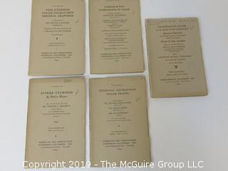 Collection of 5 NY Fine Art Auction Sale Catalogs; with prices; 1934-37