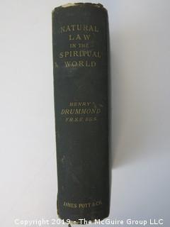 "Natural Law in the Spiritual World" by Henry Drummond; pub by James Pott and Co.; 1884