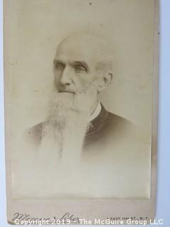 4 x 6" Photo Cabinet Card: Portrait of a Bearded Man