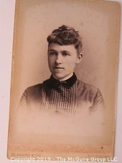 4 x 6" Photo Cabinet Card: Portrait of a Woman