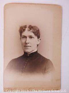 4 x 6" Photo Cabinet Card: Portrait of a Woman