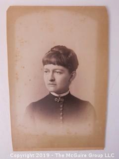 4 x 6" Photo Cabinet Card: Portrait of a Woman