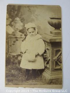 4 x 6" Photo Cabinet Card: Portrait of a Young Girl 