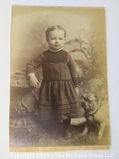 4 x 6" Photo Cabinet Card: Portrait of a Young Girl 