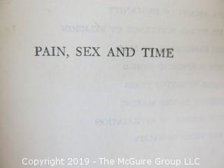 Book Title: "Pain, Sex and Time" by Gerald Heard; pub by Harper Bros.; 1939