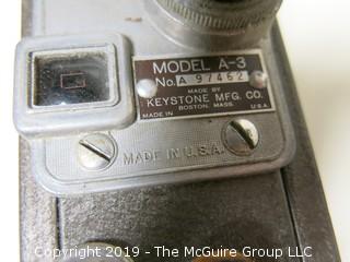 Keystone 16 MM Model A-3 Movie Camera