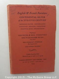 Parke-Bernet Gallery Sales Catalog with prices; Continental Silver of the 17th and 18th century; 1944