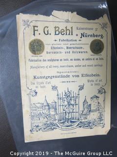 Collection of Ephemera including illustrated European receipts 