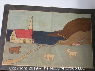 Handwoven Rug; made in Labrador, Newfoundland; 26 1/2 x 39"