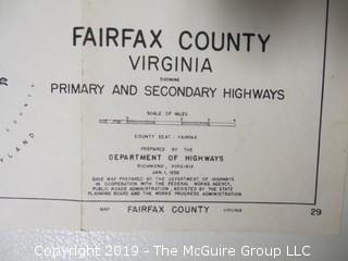 "Primary and Secondary Highways of Fairfax County"; 1956