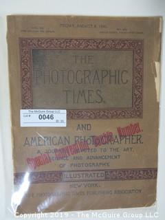 1890 "The Photographic Times" ; Journal 