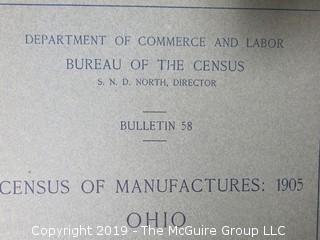 Collection of 1901-1905 Department of Commerce and Labor Statistical Profiles