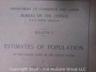 Collection of 1901-1905 Department of Commerce and Labor Statistical Profiles