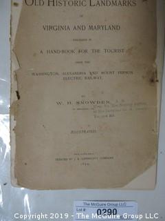 "Old Historic Landmarks of Virginia and Maryland - A Handbook for Tourists over The Washington, Alexandria and Mount Vernon Electric Railway"; 1894