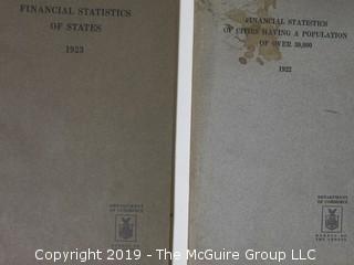 1922 and 1923 Department of Commerce statistical books