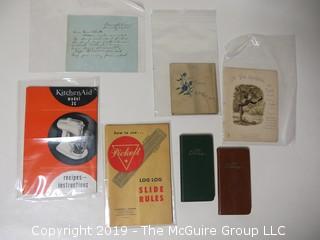 Old Paper; including pocket diaries from 1956 and 57