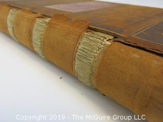 "National Institute For The Promotion of Science; 1840"; leather bound ledger. This is an important historical, scientific and cultural artifact.  Every page and piece of paper has been photographed. The National Institute was the initial repository for collections of artifacts brought to the U.S. by the United States Exploring Expedition of 1838, as well as various other objects accumulated by the government, such as items owned by early American politicians, patent models, and natural objects.  There is an entry on page 25 that records the transfer of a desk used by George Washington to the Institute, as Directed by the President of the United States, with a signature of Z. Taylor. 
The signature has not been authenticated, but it does appear to be in a hand other than the recording secretary. Such artifacts were the precursor to the Smithsonian Institution collection. (142 photos) {Description Altered: Feb. 18; 7:42pm ET; 2019}  