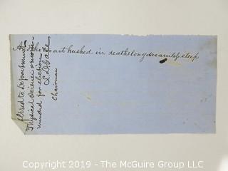 "National Institute For The Promotion of Science; 1840"; leather bound ledger. This is an important historical, scientific and cultural artifact.  Every page and piece of paper has been photographed. The National Institute was the initial repository for collections of artifacts brought to the U.S. by the United States Exploring Expedition of 1838, as well as various other objects accumulated by the government, such as items owned by early American politicians, patent models, and natural objects.  There is an entry on page 25 that records the transfer of a desk used by George Washington to the Institute, as Directed by the President of the United States, with a signature of Z. Taylor. 
The signature has not been authenticated, but it does appear to be in a hand other than the recording secretary. Such artifacts were the precursor to the Smithsonian Institution collection. (142 photos) {Description Altered: Feb. 18; 7:42pm ET; 2019}  