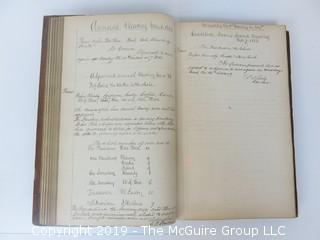 "National Institute For The Promotion of Science; 1840"; leather bound ledger. This is an important historical, scientific and cultural artifact.  Every page and piece of paper has been photographed. The National Institute was the initial repository for collections of artifacts brought to the U.S. by the United States Exploring Expedition of 1838, as well as various other objects accumulated by the government, such as items owned by early American politicians, patent models, and natural objects.  There is an entry on page 25 that records the transfer of a desk used by George Washington to the Institute, as Directed by the President of the United States, with a signature of Z. Taylor. 
The signature has not been authenticated, but it does appear to be in a hand other than the recording secretary. Such artifacts were the precursor to the Smithsonian Institution collection. (142 photos) {Description Altered: Feb. 18; 7:42pm ET; 2019}  