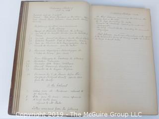 "National Institute For The Promotion of Science; 1840"; leather bound ledger. This is an important historical, scientific and cultural artifact.  Every page and piece of paper has been photographed. The National Institute was the initial repository for collections of artifacts brought to the U.S. by the United States Exploring Expedition of 1838, as well as various other objects accumulated by the government, such as items owned by early American politicians, patent models, and natural objects.  There is an entry on page 25 that records the transfer of a desk used by George Washington to the Institute, as Directed by the President of the United States, with a signature of Z. Taylor. 
The signature has not been authenticated, but it does appear to be in a hand other than the recording secretary. Such artifacts were the precursor to the Smithsonian Institution collection. (142 photos) {Description Altered: Feb. 18; 7:42pm ET; 2019}  