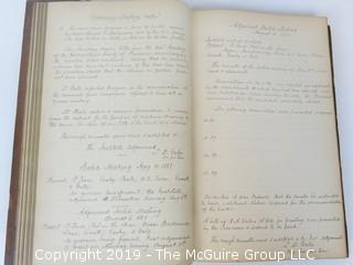 "National Institute For The Promotion of Science; 1840"; leather bound ledger. This is an important historical, scientific and cultural artifact.  Every page and piece of paper has been photographed. The National Institute was the initial repository for collections of artifacts brought to the U.S. by the United States Exploring Expedition of 1838, as well as various other objects accumulated by the government, such as items owned by early American politicians, patent models, and natural objects.  There is an entry on page 25 that records the transfer of a desk used by George Washington to the Institute, as Directed by the President of the United States, with a signature of Z. Taylor. 
The signature has not been authenticated, but it does appear to be in a hand other than the recording secretary. Such artifacts were the precursor to the Smithsonian Institution collection. (142 photos) {Description Altered: Feb. 18; 7:42pm ET; 2019}  