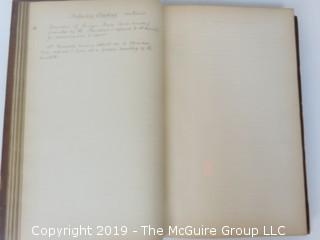 "National Institute For The Promotion of Science; 1840"; leather bound ledger. This is an important historical, scientific and cultural artifact.  Every page and piece of paper has been photographed. The National Institute was the initial repository for collections of artifacts brought to the U.S. by the United States Exploring Expedition of 1838, as well as various other objects accumulated by the government, such as items owned by early American politicians, patent models, and natural objects.  There is an entry on page 25 that records the transfer of a desk used by George Washington to the Institute, as Directed by the President of the United States, with a signature of Z. Taylor. 
The signature has not been authenticated, but it does appear to be in a hand other than the recording secretary. Such artifacts were the precursor to the Smithsonian Institution collection. (142 photos) {Description Altered: Feb. 18; 7:42pm ET; 2019}  