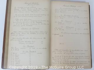 "National Institute For The Promotion of Science; 1840"; leather bound ledger. This is an important historical, scientific and cultural artifact.  Every page and piece of paper has been photographed. The National Institute was the initial repository for collections of artifacts brought to the U.S. by the United States Exploring Expedition of 1838, as well as various other objects accumulated by the government, such as items owned by early American politicians, patent models, and natural objects.  There is an entry on page 25 that records the transfer of a desk used by George Washington to the Institute, as Directed by the President of the United States, with a signature of Z. Taylor. 
The signature has not been authenticated, but it does appear to be in a hand other than the recording secretary. Such artifacts were the precursor to the Smithsonian Institution collection. (142 photos) {Description Altered: Feb. 18; 7:42pm ET; 2019}  