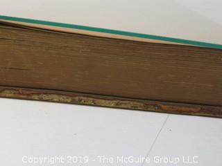 "National Institute For The Promotion of Science; 1840"; leather bound ledger. This is an important historical, scientific and cultural artifact.  Every page and piece of paper has been photographed. The National Institute was the initial repository for collections of artifacts brought to the U.S. by the United States Exploring Expedition of 1838, as well as various other objects accumulated by the government, such as items owned by early American politicians, patent models, and natural objects.  There is an entry on page 25 that records the transfer of a desk used by George Washington to the Institute, as Directed by the President of the United States, with a signature of Z. Taylor. 
The signature has not been authenticated, but it does appear to be in a hand other than the recording secretary. Such artifacts were the precursor to the Smithsonian Institution collection. (142 photos) {Description Altered: Feb. 18; 7:42pm ET; 2019}  