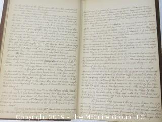 "National Institute For The Promotion of Science; 1840"; leather bound ledger. This is an important historical, scientific and cultural artifact.  Every page and piece of paper has been photographed. The National Institute was the initial repository for collections of artifacts brought to the U.S. by the United States Exploring Expedition of 1838, as well as various other objects accumulated by the government, such as items owned by early American politicians, patent models, and natural objects.  There is an entry on page 25 that records the transfer of a desk used by George Washington to the Institute, as Directed by the President of the United States, with a signature of Z. Taylor. 
The signature has not been authenticated, but it does appear to be in a hand other than the recording secretary. Such artifacts were the precursor to the Smithsonian Institution collection. (142 photos) {Description Altered: Feb. 18; 7:42pm ET; 2019}  