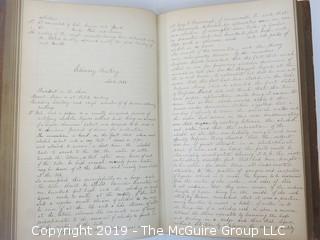 "National Institute For The Promotion of Science; 1840"; leather bound ledger. This is an important historical, scientific and cultural artifact.  Every page and piece of paper has been photographed. The National Institute was the initial repository for collections of artifacts brought to the U.S. by the United States Exploring Expedition of 1838, as well as various other objects accumulated by the government, such as items owned by early American politicians, patent models, and natural objects.  There is an entry on page 25 that records the transfer of a desk used by George Washington to the Institute, as Directed by the President of the United States, with a signature of Z. Taylor. 
The signature has not been authenticated, but it does appear to be in a hand other than the recording secretary. Such artifacts were the precursor to the Smithsonian Institution collection. (142 photos) {Description Altered: Feb. 18; 7:42pm ET; 2019}  