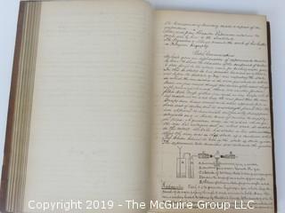 "National Institute For The Promotion of Science; 1840"; leather bound ledger. This is an important historical, scientific and cultural artifact.  Every page and piece of paper has been photographed. The National Institute was the initial repository for collections of artifacts brought to the U.S. by the United States Exploring Expedition of 1838, as well as various other objects accumulated by the government, such as items owned by early American politicians, patent models, and natural objects.  There is an entry on page 25 that records the transfer of a desk used by George Washington to the Institute, as Directed by the President of the United States, with a signature of Z. Taylor. 
The signature has not been authenticated, but it does appear to be in a hand other than the recording secretary. Such artifacts were the precursor to the Smithsonian Institution collection. (142 photos) {Description Altered: Feb. 18; 7:42pm ET; 2019}  