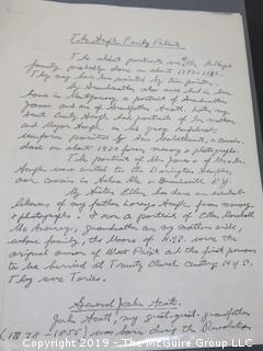 FAMILY RESEARCH - DO NOT BID  There is much history in the material in this auction, as the names Olcott, McAllister, Stetson, Semple, Barry all contributed in important ways to the building of the present.  Long before the days of ancestry.com, each generation preserved their place in history by recording and storing their stories.  We are presenting all bidders the hundreds of photos we have taken to capture that history. If you have an interest in this material, it appears at the end of the auction as Lot 501. BID THERE - NOT HERE....and yes, the family, my client, has poured over all of this.... (80 photos)