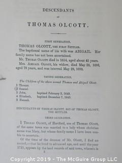 FAMILY RESEARCH - DO NOT BID  There is much history in the material in this auction, as the names Olcott, McAllister, Stetson, Semple, Barry all contributed in important ways to the building of the present.  Long before the days of ancestry.com, each generation preserved their place in history by recording and storing their stories.  We are presenting all bidders the hundreds of photos we have taken to capture that history. If you have an interest in this material, it appears at the end of the auction as Lot 501. BID THERE - NOT HERE....and yes, the family, my client, has poured over all of this.... (80 photos)