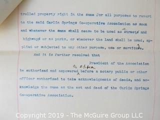 Mr. Curtis and Mr. Burdett established The Carlin Springs Cooperative Association in 1888.  Everything found pursuant to the Association is being offered in this 1 Lot, as there may be an interest in keeping it together for historical preservation.  The Association, the first planned community in Arlington County and one of the first nationwide, offered 360 shares at $50 each.  The Association was disbanded in 1924, and included here are stock certificates issued and redeemed that comprise 329 of the 360 shares in the offering.  In addition, there are cards indicating the Stock Cert #, the number of shares, the Purchaser, the Lot and Block #'s.  Also included are voluminous papers that encompass the Treasurer's reports, invoices, advertisements, management notes and correspondence.  (Note:  If you would like to inspect, text me at 202-441-5446  to set up a appointment in a warm environment) 247 photos