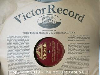 Collection of early vinyl record albums