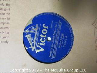 Collection of early vinyl record albums