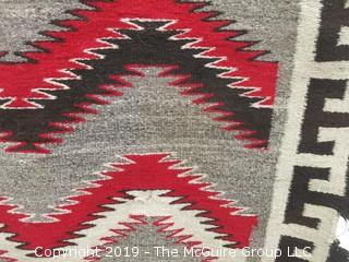 Navajo double saddle blanket; 44 x 68"