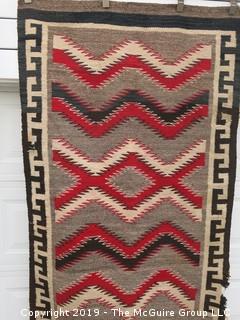 Navajo double saddle blanket; 44 x 68"