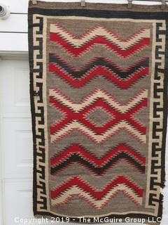 Navajo double saddle blanket; 44 x 68"