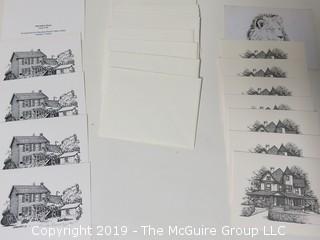 Collection of note cards, including Ball-Sellers Home in Glencaryln; circa 1742