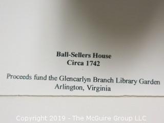 Collection of note cards, including Ball-Sellers Home in Glencaryln; circa 1742