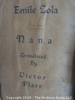 (6) Six volumes by Emile Zola; translated into English