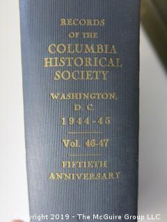 (25) Volumes of "Records of the Columbia Historical Society", Washington DC